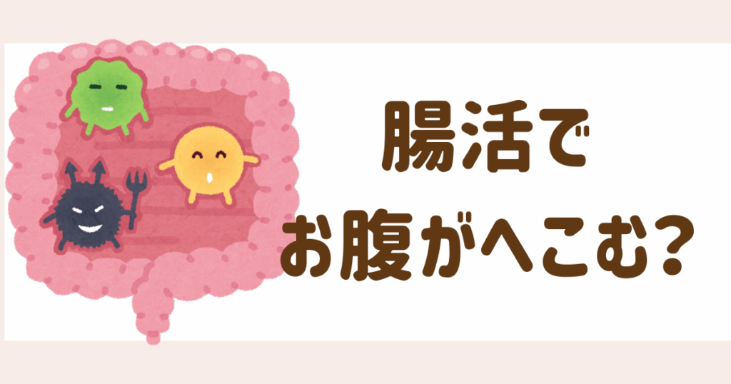腸活でお腹がへこむ